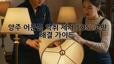 양주 어둔동 악취 제거 SOS! 💨 고민 해결 가이드